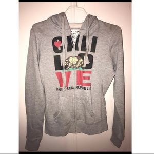 California / Cali zip up hoodie